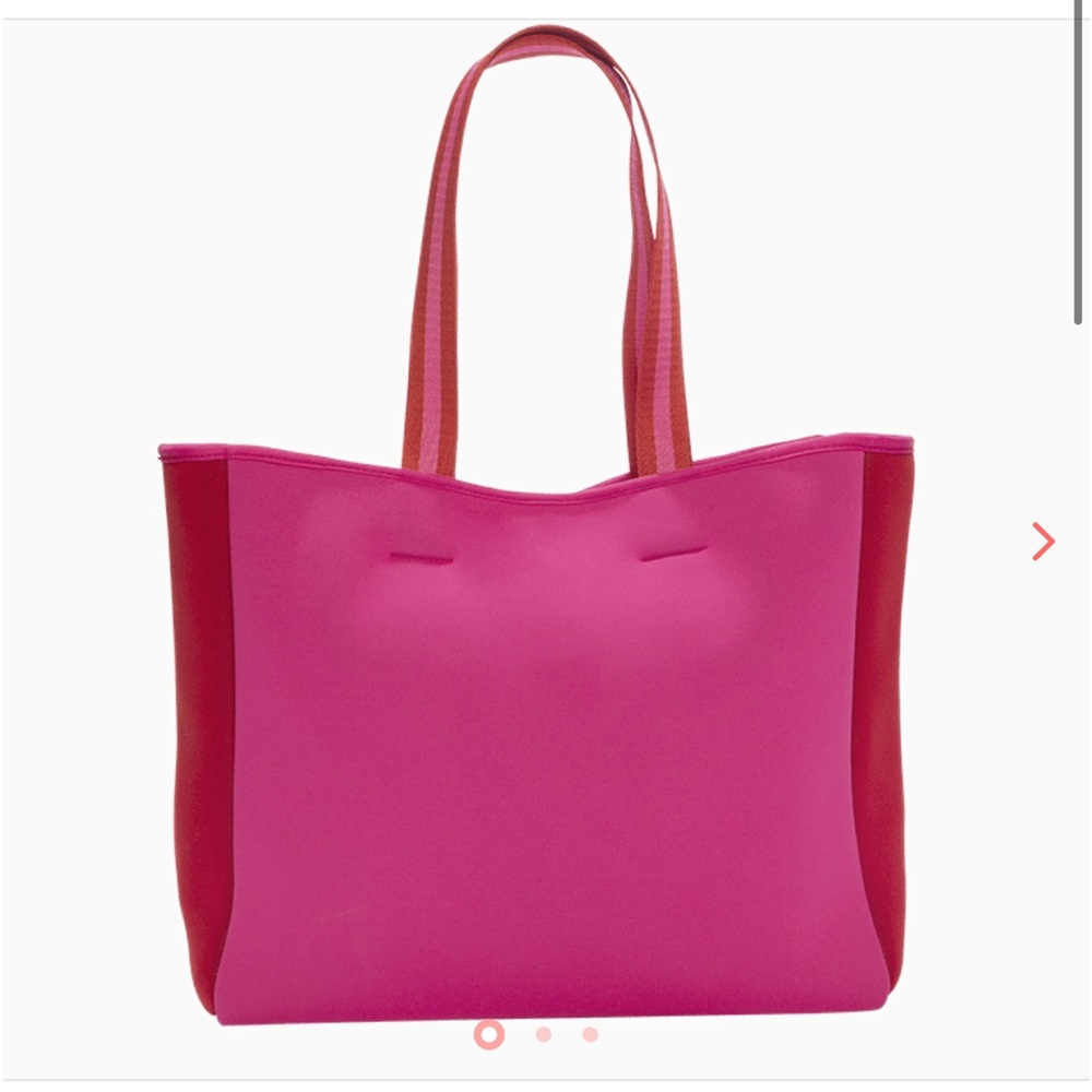 SUMMERSALT Neoprene Beach Tote Purse Shoulder Bag in Pink/Red BRAND NEW Women’s